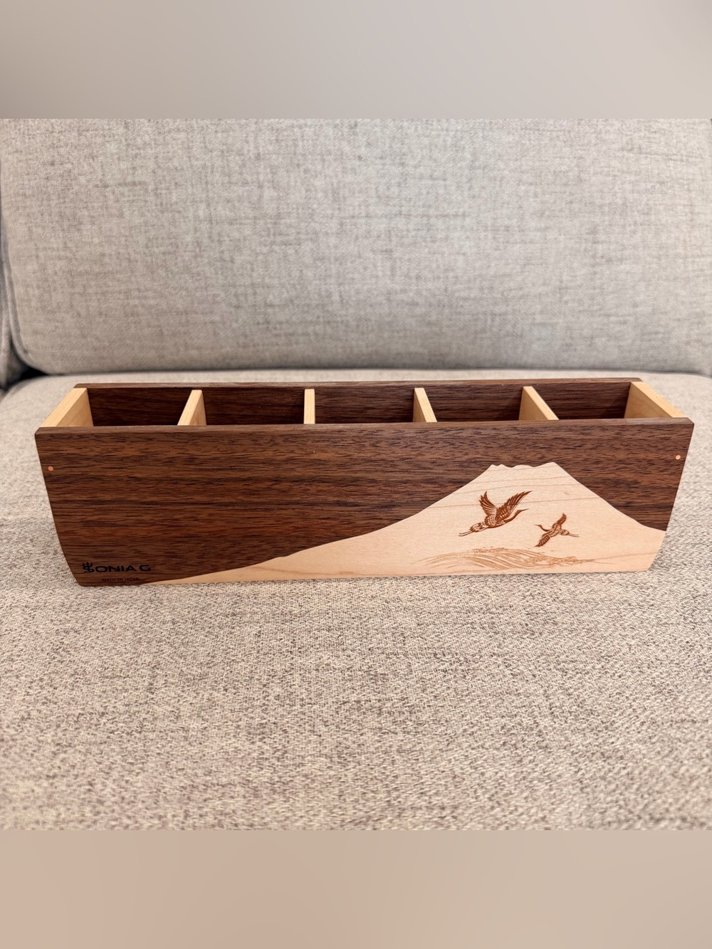 Sonia G. Cranes Over Mt. Fuji Act II Makeup Brush Holder